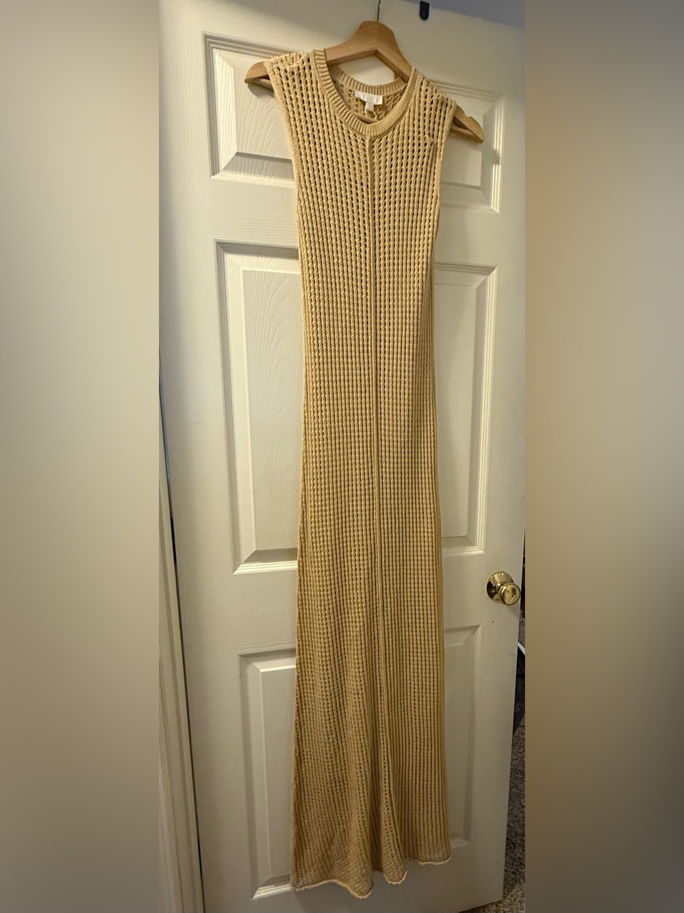 Le’ Al.X Jersey Stretch Knit Crew Neck Sleeveless Coordinating Shift Maxi Dress